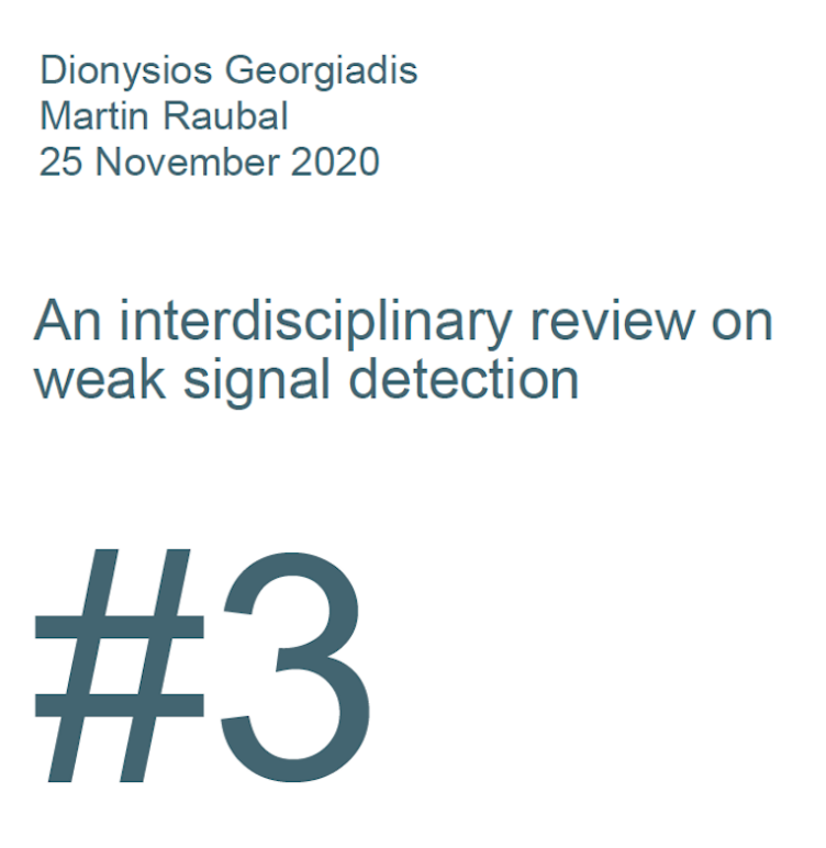 Weak signal detection - a unified conceptual framework